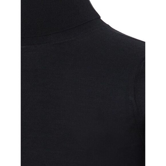 Colombo Black Cashmere Men's Turtleneck - Picture 3 of 4